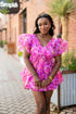 hollis-puff-sleeve-mini-dress-off-to-paradise Buddy Love - Sophia's Style--Off To Paradise-M-3